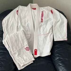 Sanabul Kids Jiu Jitsu Gi- Size K4 in White/Red